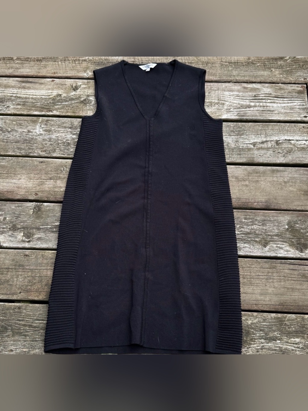 Lk Bennett Textured Knit, Sleeveless Mid-Length Dress